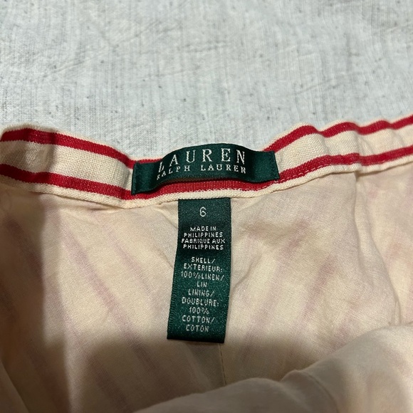 Lauren Ralph Lauren Red and Cream A-Line Skirt - Picture 4 of 6